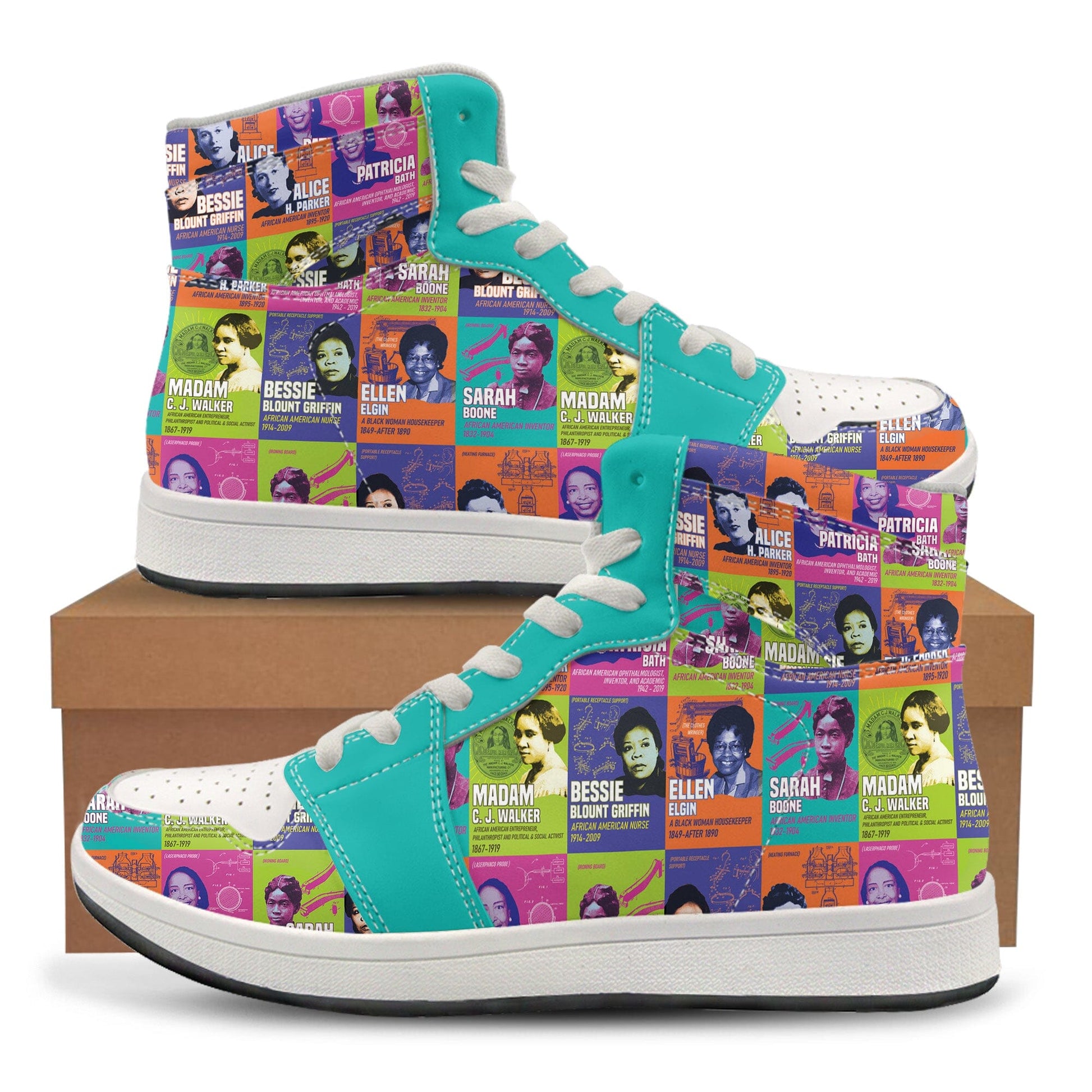 African Women Inventors High Top Sneakers High Top Sneakers Tianci 