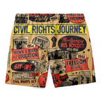 Civil Rights Events in 50s Style Hawaiian Shirt and Shorts Set Hawaiian Shirt And Shorts Set Tianci 