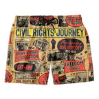 Civil Rights Events in 50s Style Hawaiian Shirt and Shorts Set Hawaiian Shirt And Shorts Set Tianci 