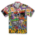 Hip Hop Graffiti Art Linen Hawaiian Shirt Hawaiian Shirt Tianci 