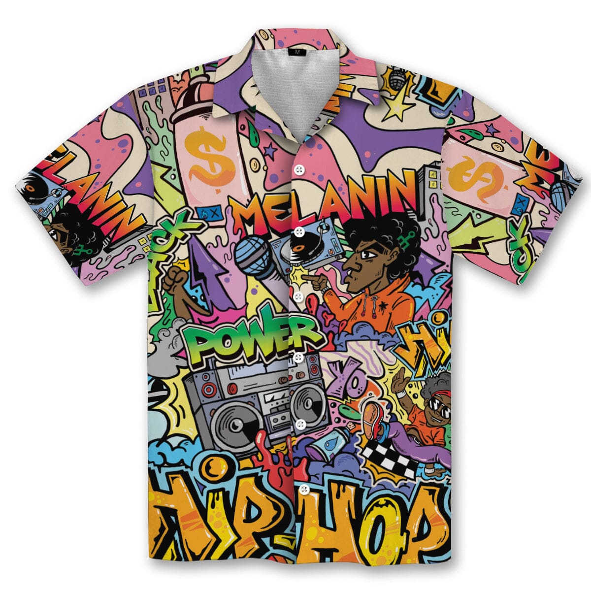 Hip Hop Graffiti Art Hawaiian Shirt and Shorts Set Hawaiian Shirt And Shorts Set Tianci 