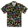 Dope Black King Neon Hawaiian Shirt and Shorts Set Hawaiian Shirt And Shorts Set Tianci 