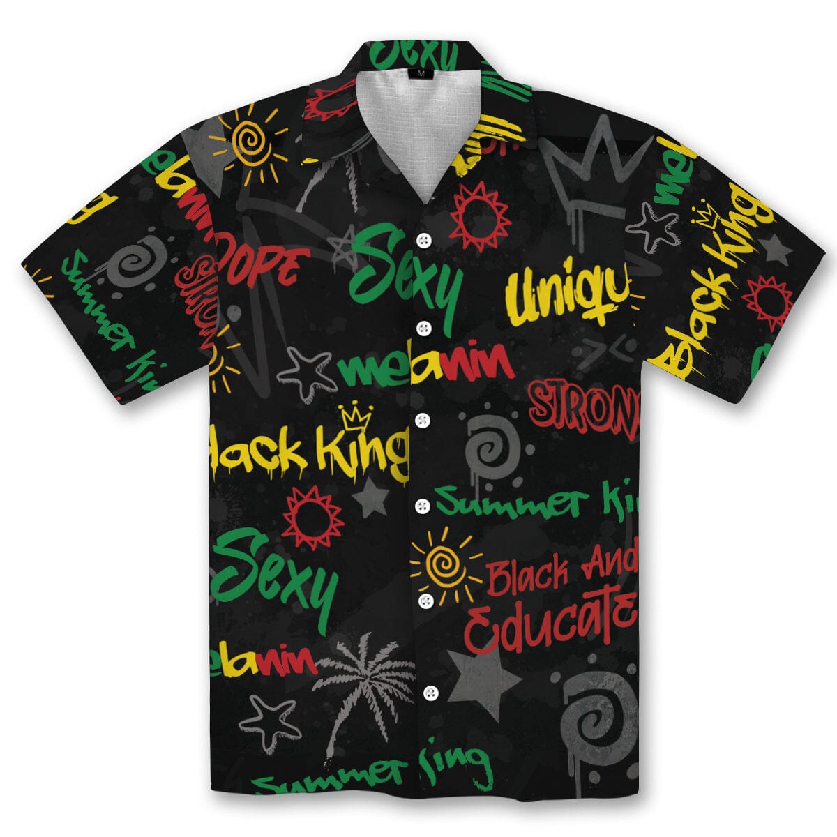 Black King's Time Hawaiian Shirt and Shorts Set Hawaiian Shirt And Shorts Set Tianci 