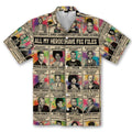 All My Heroes Have FBI Files Linen Hawaiian Shirt Hawaiian Shirt Tianci 