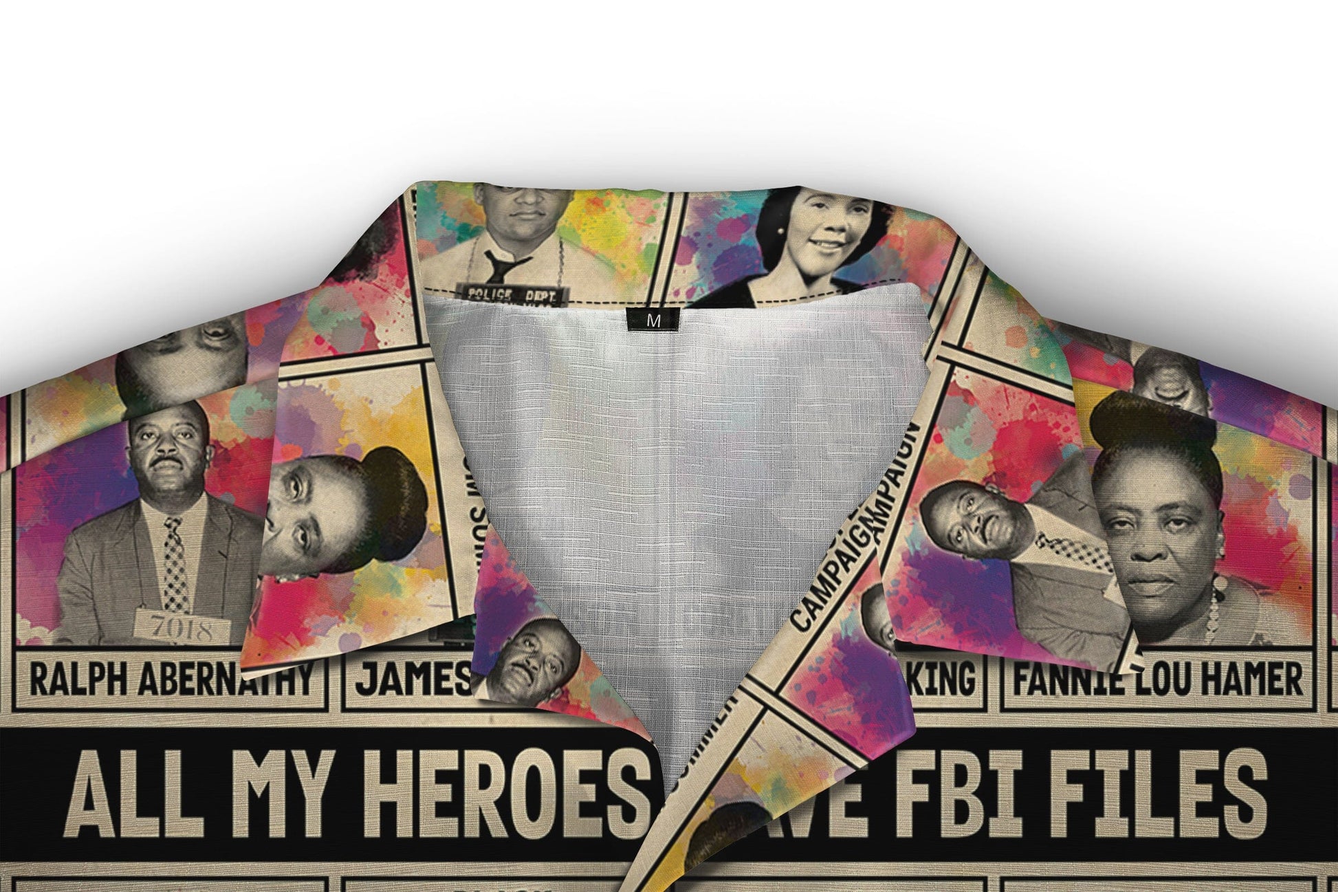 All My Heroes Have FBI Files Linen Hawaiian Shirt Hawaiian Shirt Tianci 