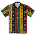 African Symbols In Pan-African Colors Linen Hawaiian Shirt Hawaiian Shirt Tianci 