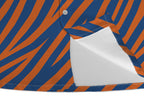 Orange and Cobalt Zebra Hawaiian Shirt Hawaiian Shirt Tianci 