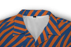 Orange and Cobalt Zebra Hawaiian Shirt Hawaiian Shirt Tianci 