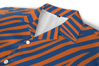Orange and Cobalt Zebra Hawaiian Shirt Hawaiian Shirt Tianci 