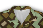 Earth Tones and Mint Green Kuba Pattern Hawaiian Shirt Hawaiian Shirt Tianci 