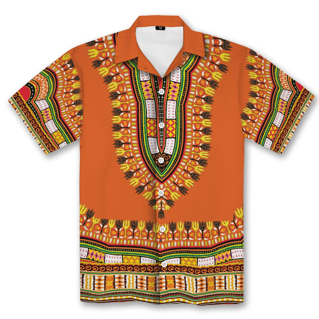 Printed Dashiki In Orange Hawaiian Shirt Hawaiian Shirt Tianci S 