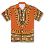 Printed Dashiki In Orange Hawaiian Shirt Hawaiian Shirt Tianci S 