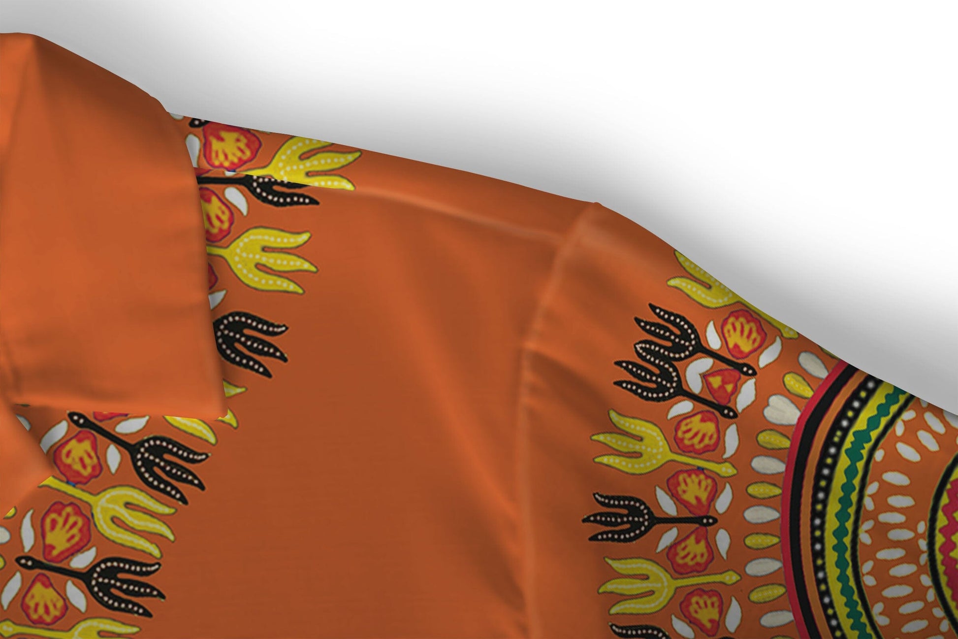 Printed Dashiki In Orange Hawaiian Shirt And Shorts Set Hawaiian Shirt And Shorts Set Melaninful 