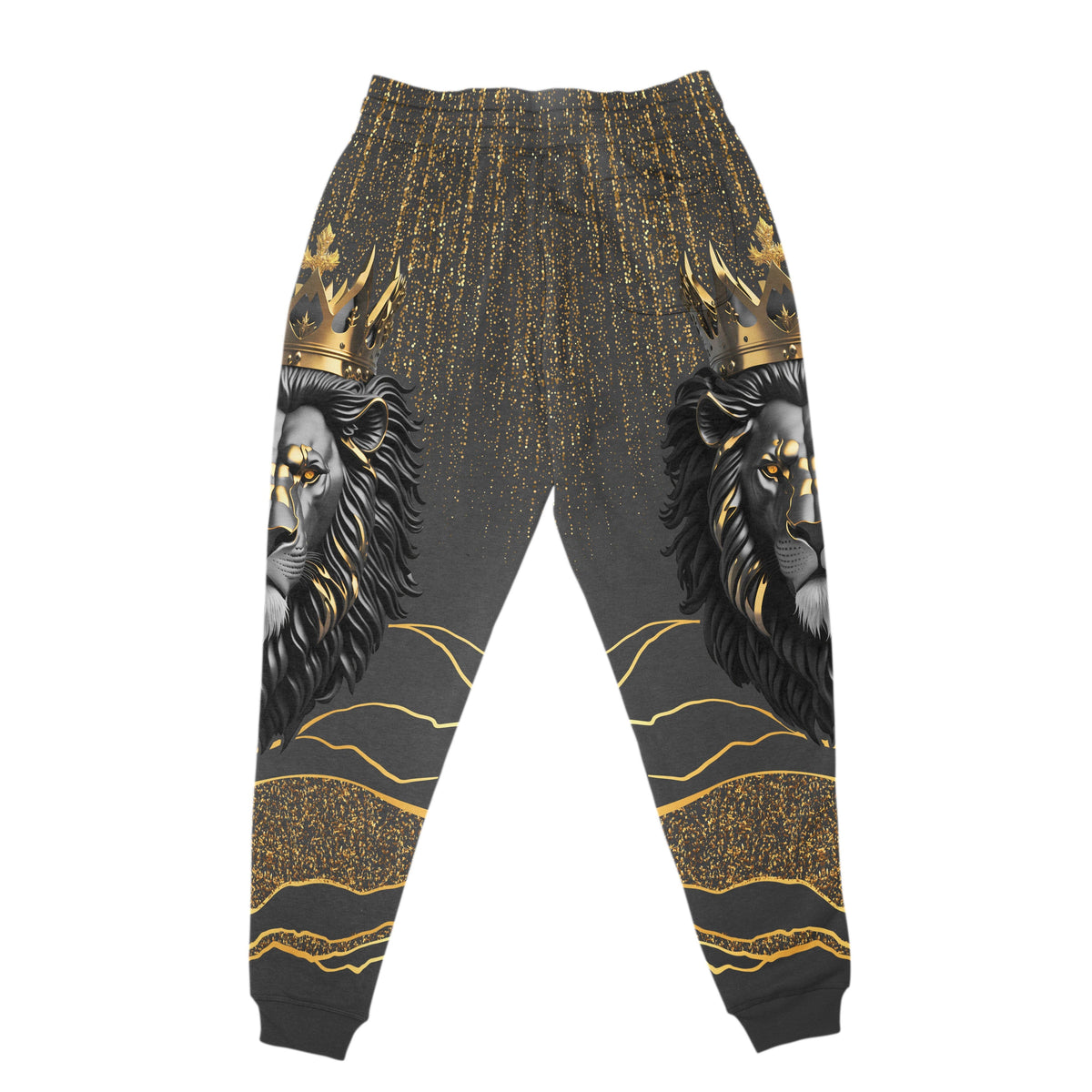 Black and Gold Lion Joggers Joggers Tianci 