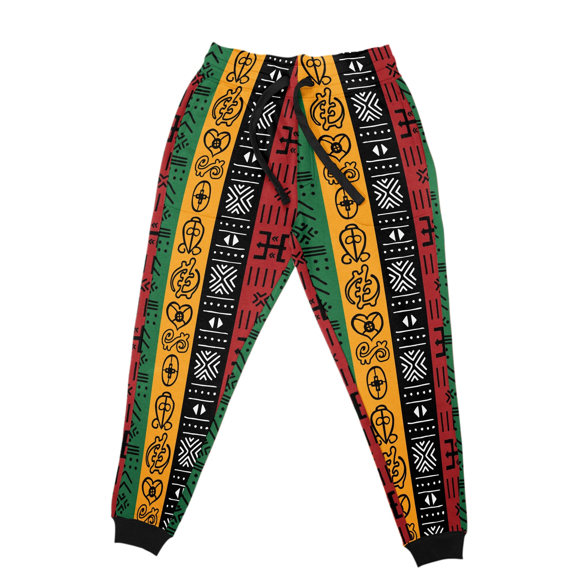 African Symbols In Pan African Colors Fleece All-over Hoodie And Joggers Set Hoodie Joggers Set Tianci 