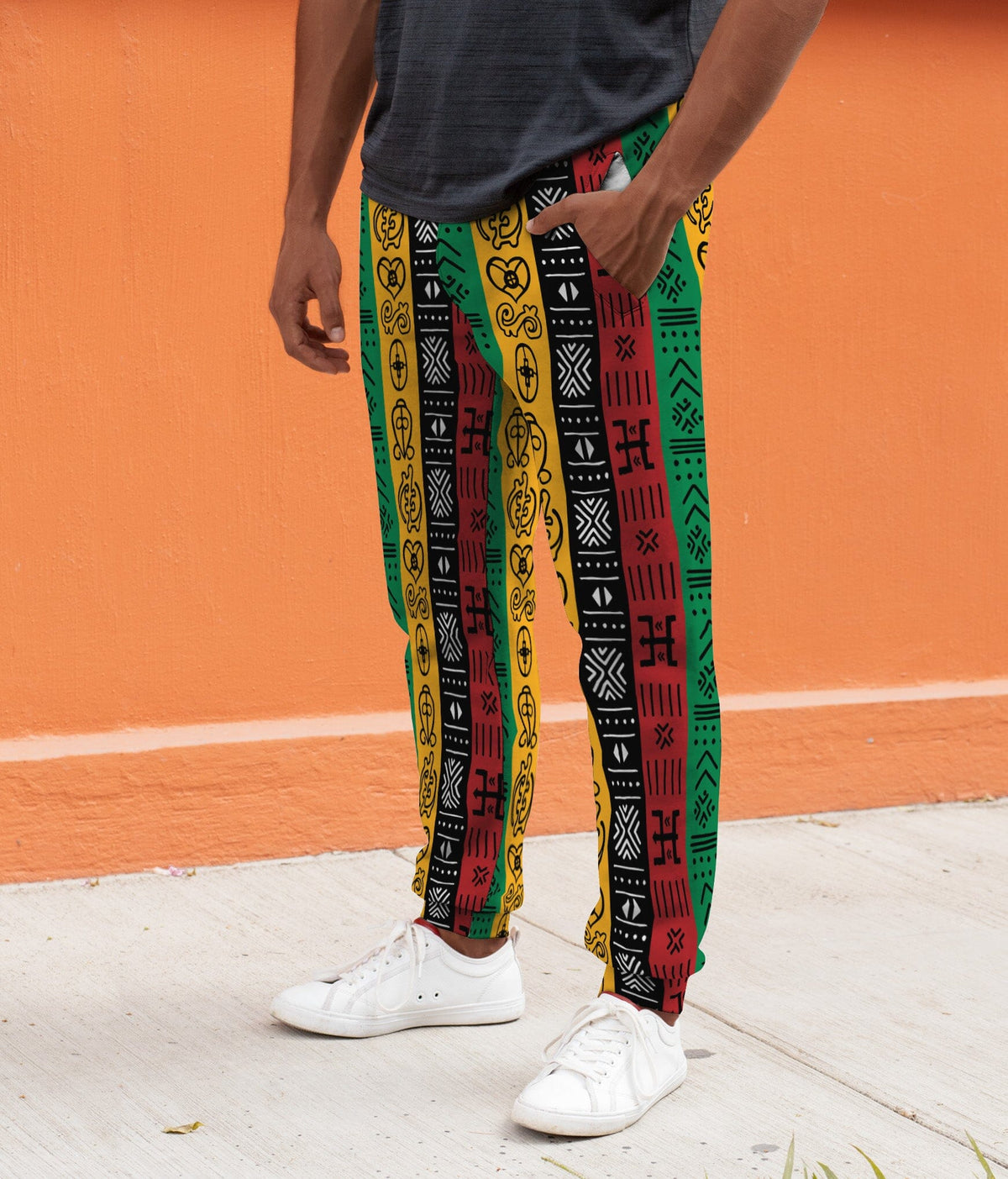 African Symbols In Pan African Colors Joggers Joggers Tianci 