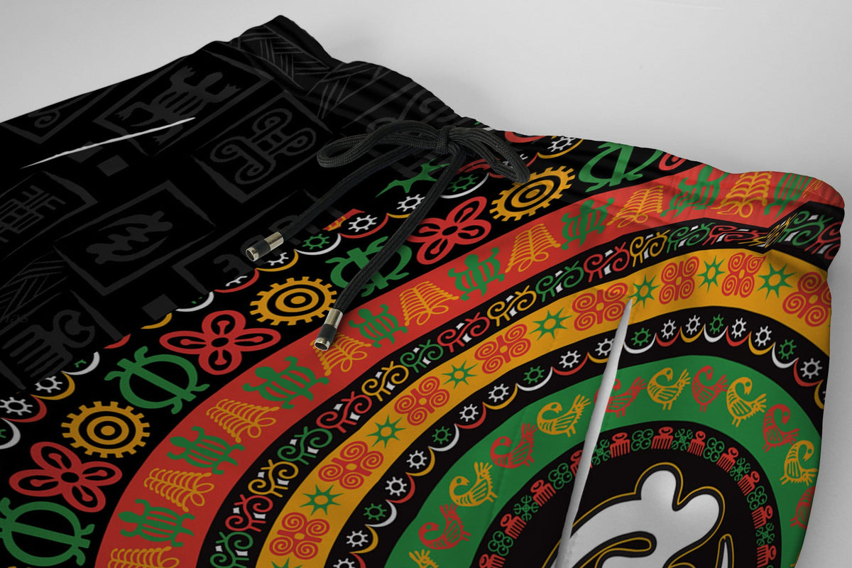 Adinkra Symbols Print Joggers Joggers Tianci 