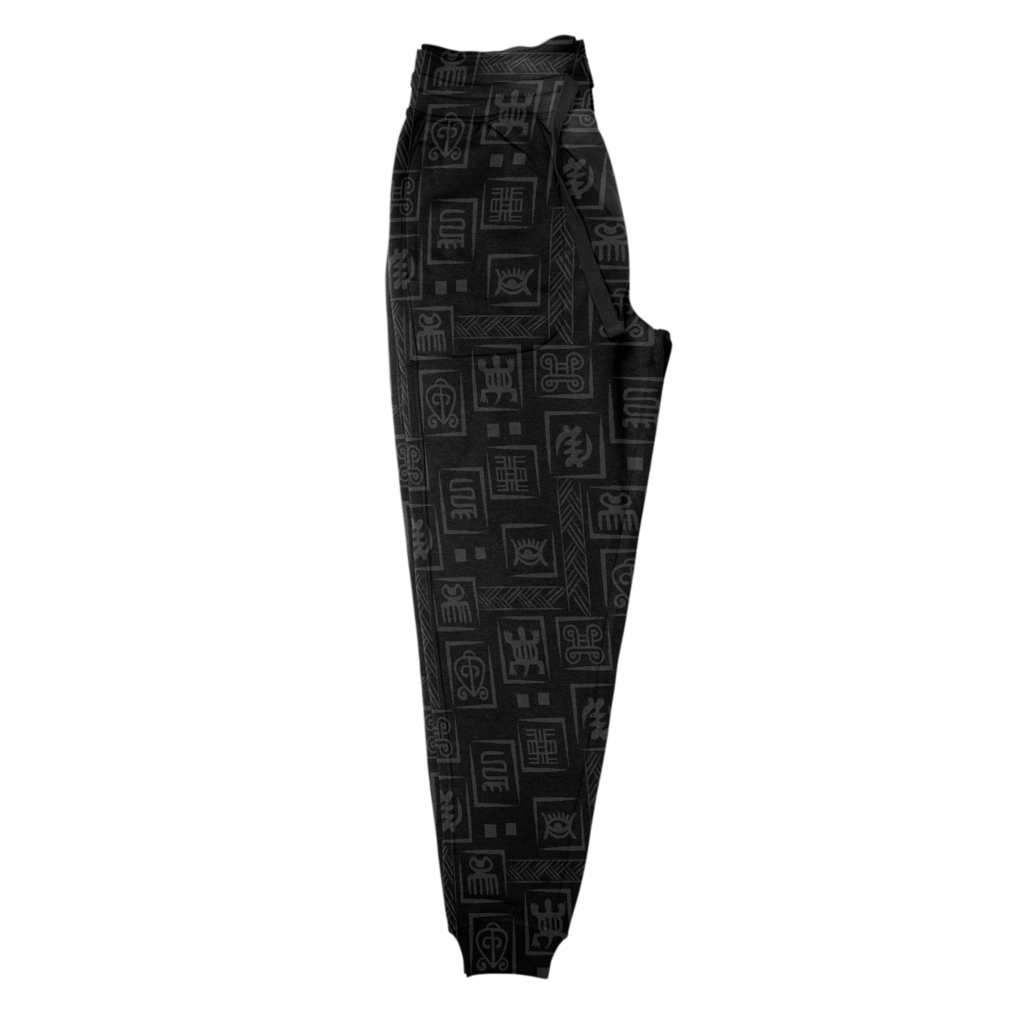 Adinkra Symbols Print Joggers Joggers Tianci 