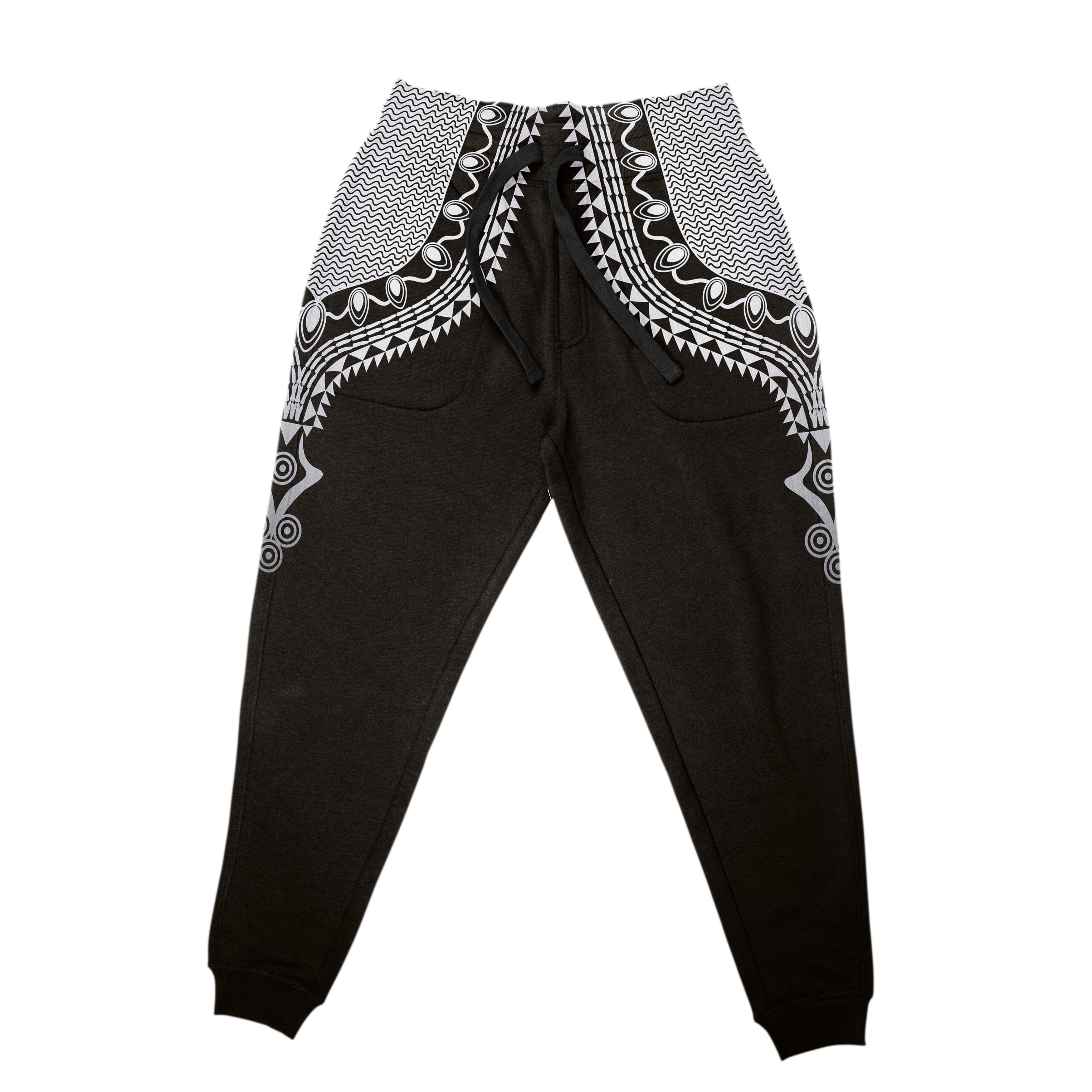 Printed Dashiki Color Black Joggers Joggers Tianci 