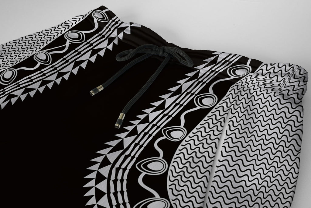 Printed Dashiki Color Black Joggers Joggers Tianci 