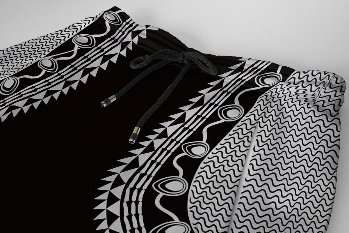 Printed Dashiki Color Black Joggers Joggers Tianci 