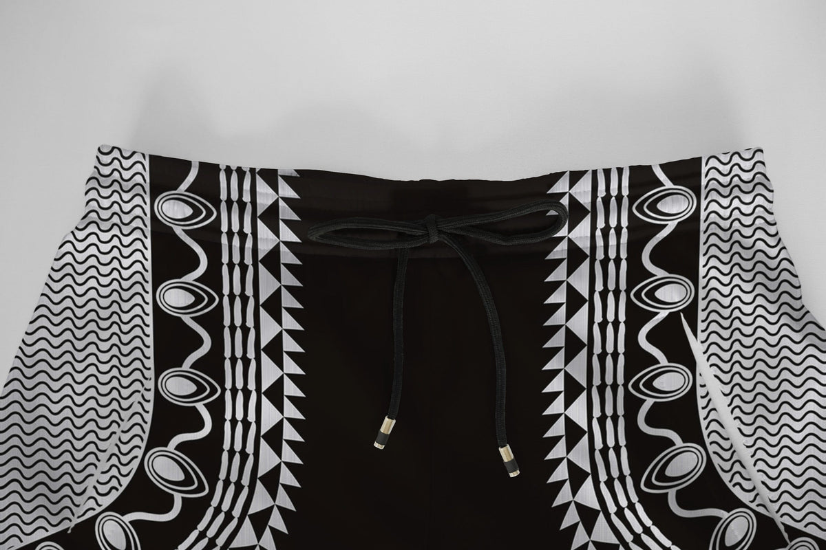 Printed Dashiki Color Black Joggers Joggers Tianci 