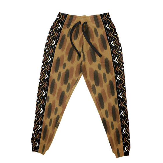 Printed Mud Cloth and Adinkra Symbol Joggers Joggers Tianci 