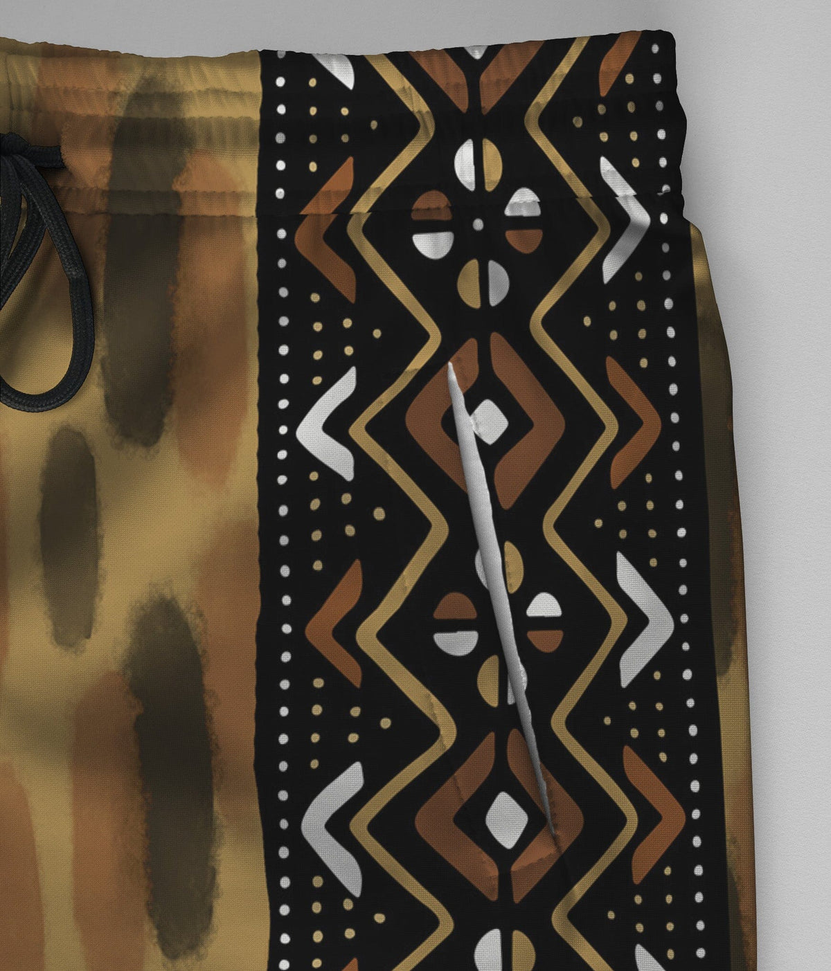 Printed Mud Cloth and Adinkra Symbol Joggers Joggers Tianci 