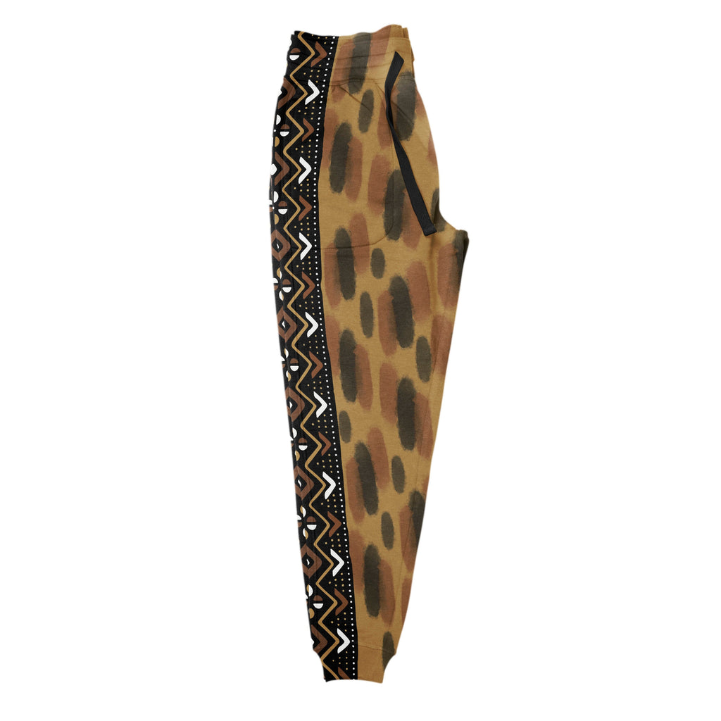 Printed Mud Cloth and Adinkra Symbol Joggers Joggers Tianci 