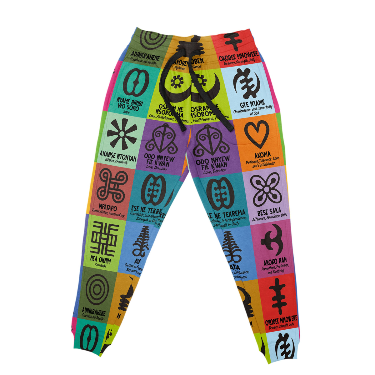 Multi Color Adinkra Symbols Joggers Joggers Tianci 