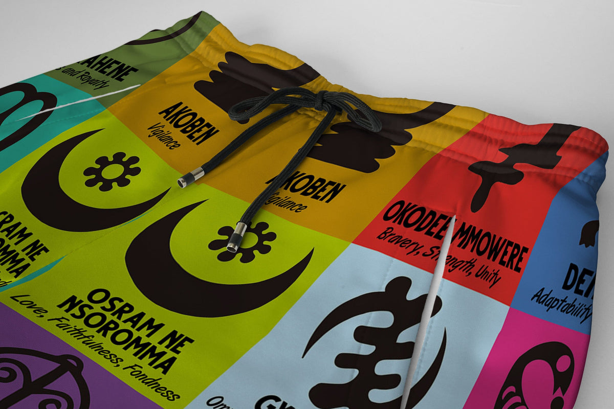 Multi Color Adinkra Symbols Joggers Joggers Tianci 