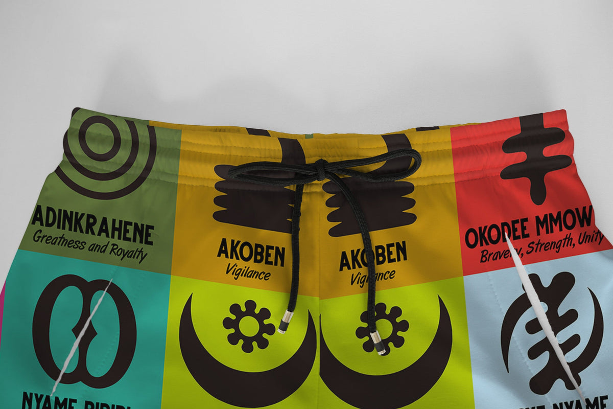 Multi Color Adinkra Symbols Joggers Joggers Tianci 