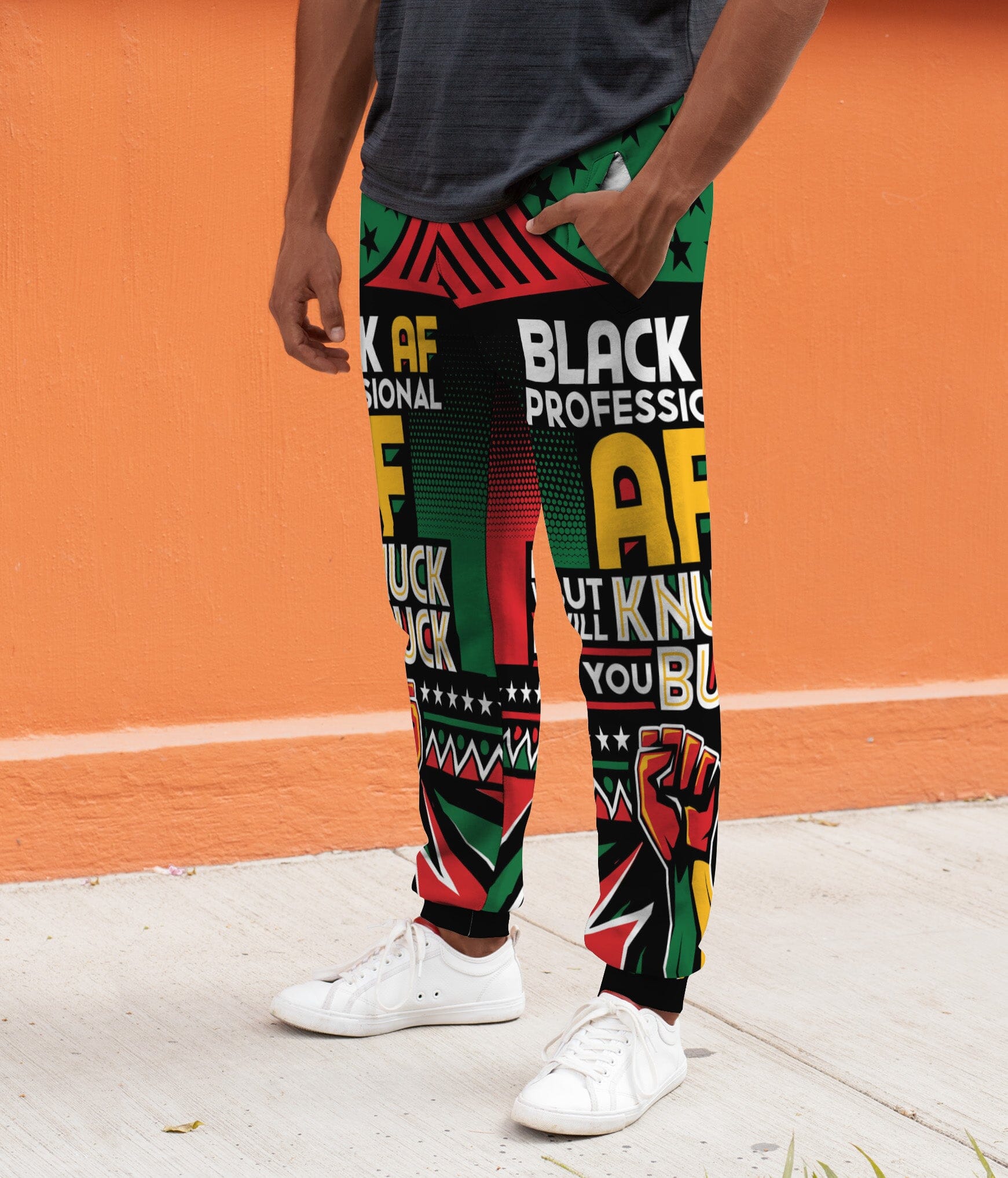 Black AF Professional AF But Will Knuck If You Buck Joggers Joggers Tianci 