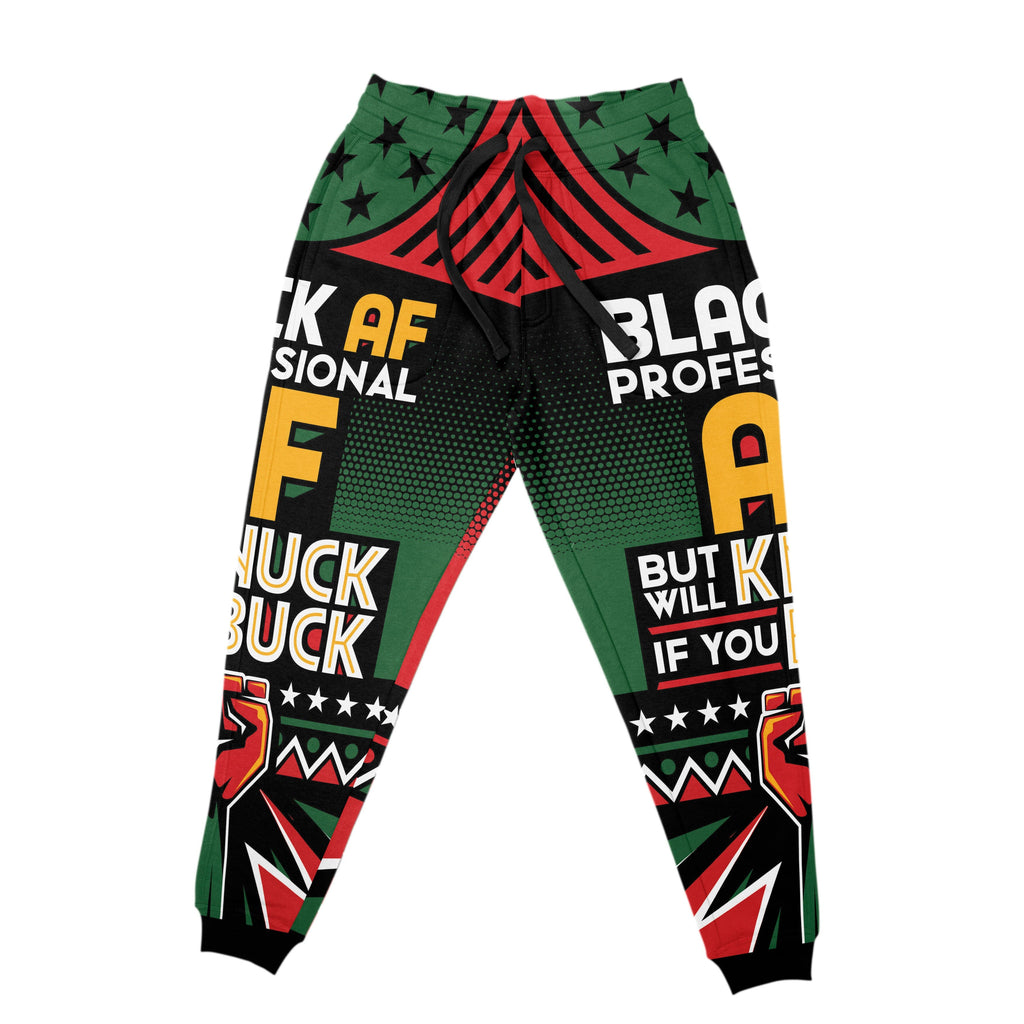 Black AF Professional AF But Will Knuck If You Buck Joggers Joggers Tianci 