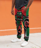 Power Fist And Patterns In Pan African Colors Joggers Joggers Tianci 