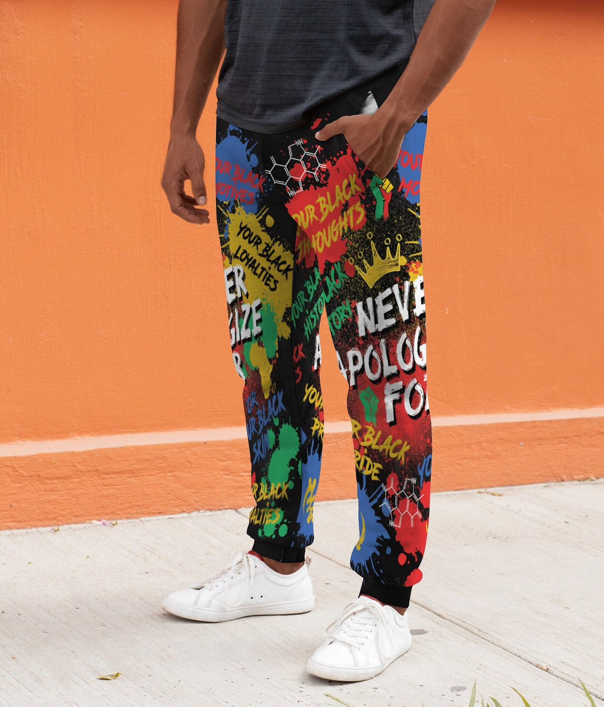 Never Apologize For Being Black Joggers Joggers Tianci 