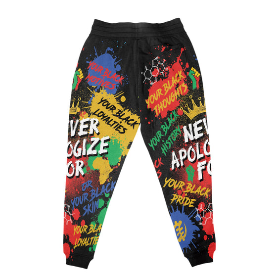 Never Apologize For Being Black Joggers Joggers Tianci 