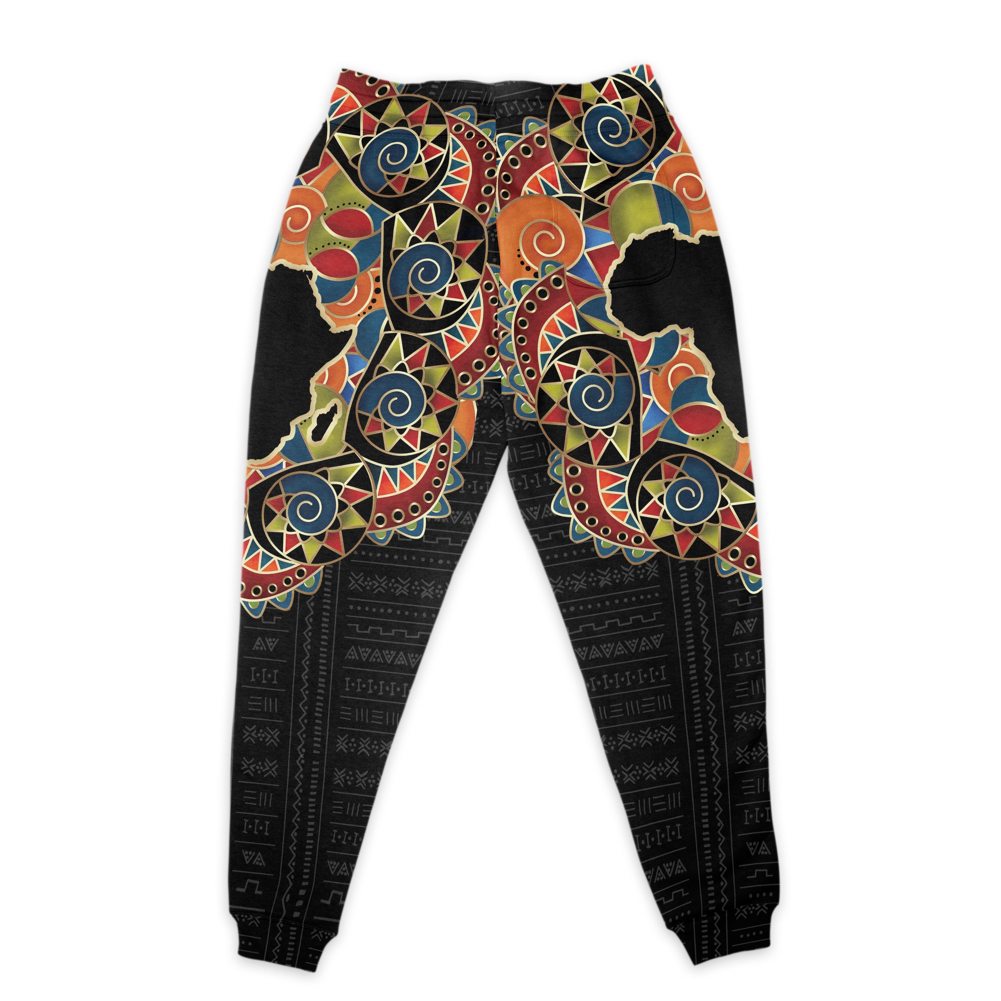 Multi-Colored African Pattern Print Joggers Joggers Tianci 