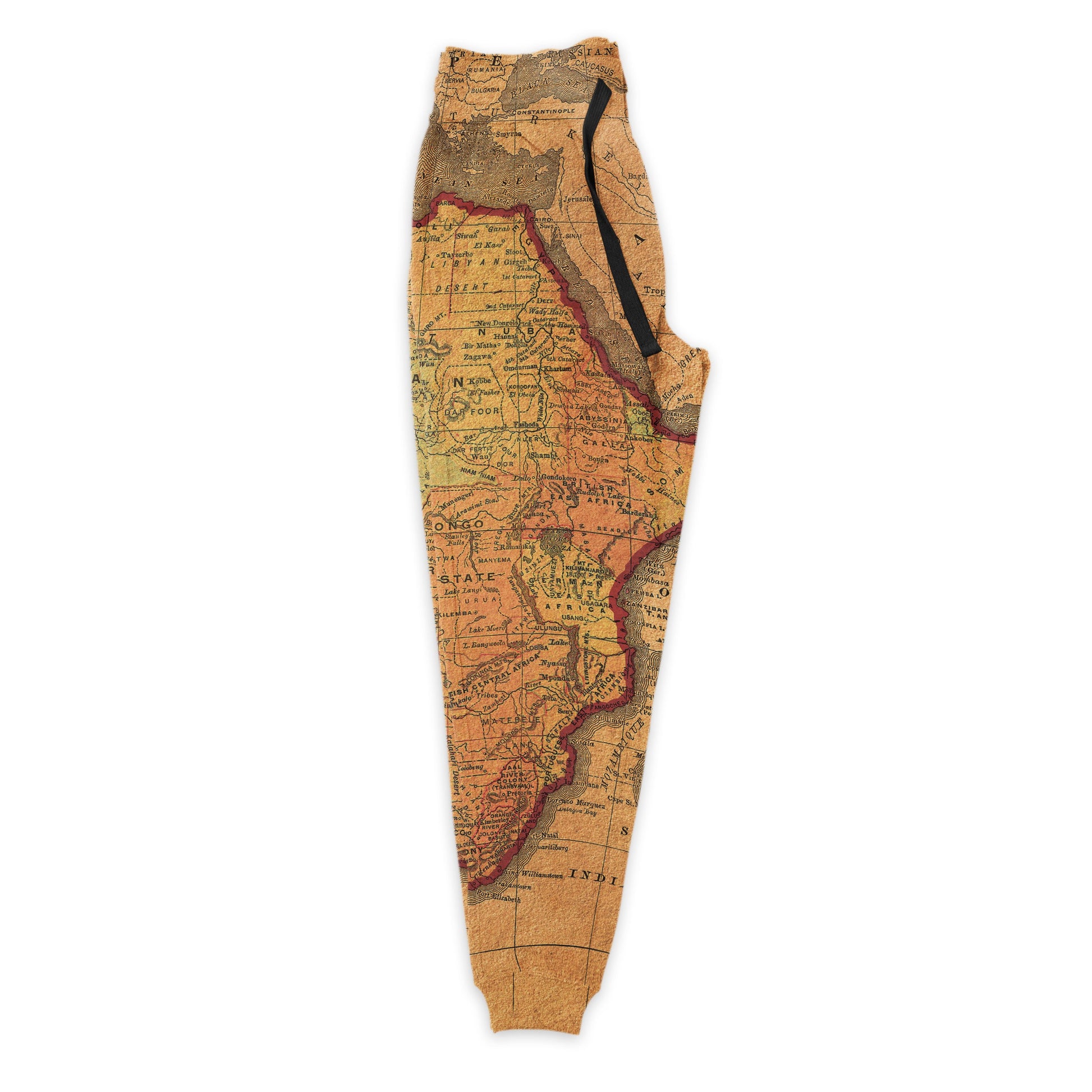 Vintage Africa Map Joggers Joggers Tianci 