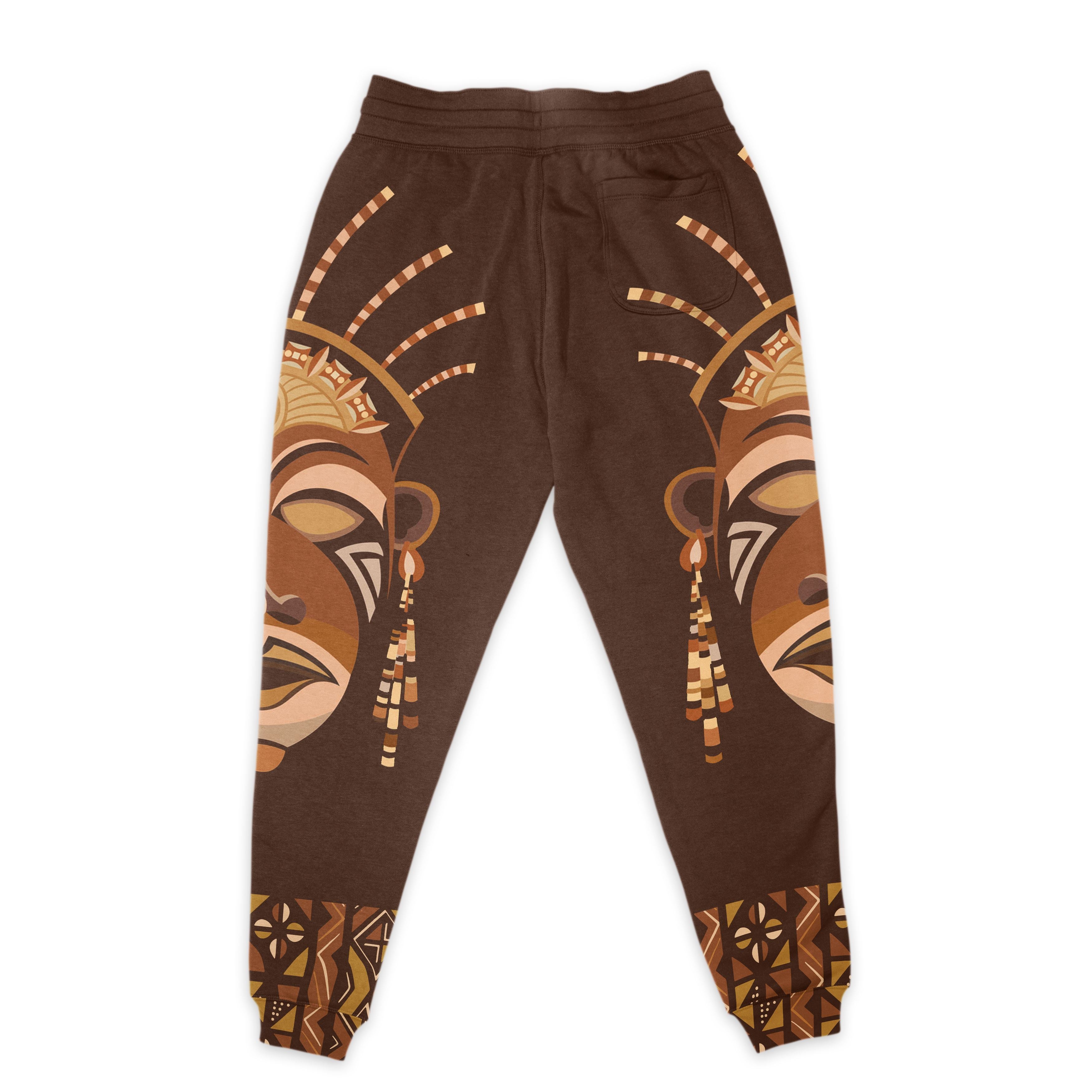 African Mask Printed Mudcloth Joggers Joggers Tianci 