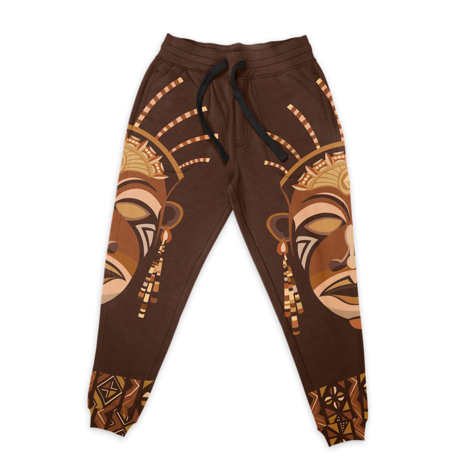 African Mask Printed Mudcloth Hoodie and Joggers Set Hoodie Tianci 