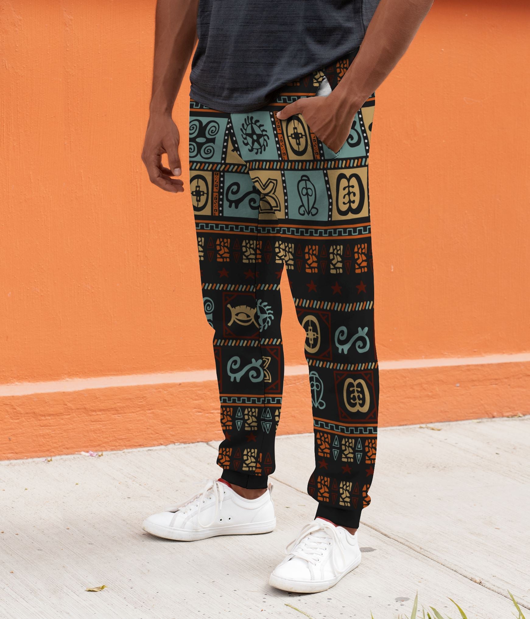 Vintage Adinkra Symbols Joggers Joggers Tianci 