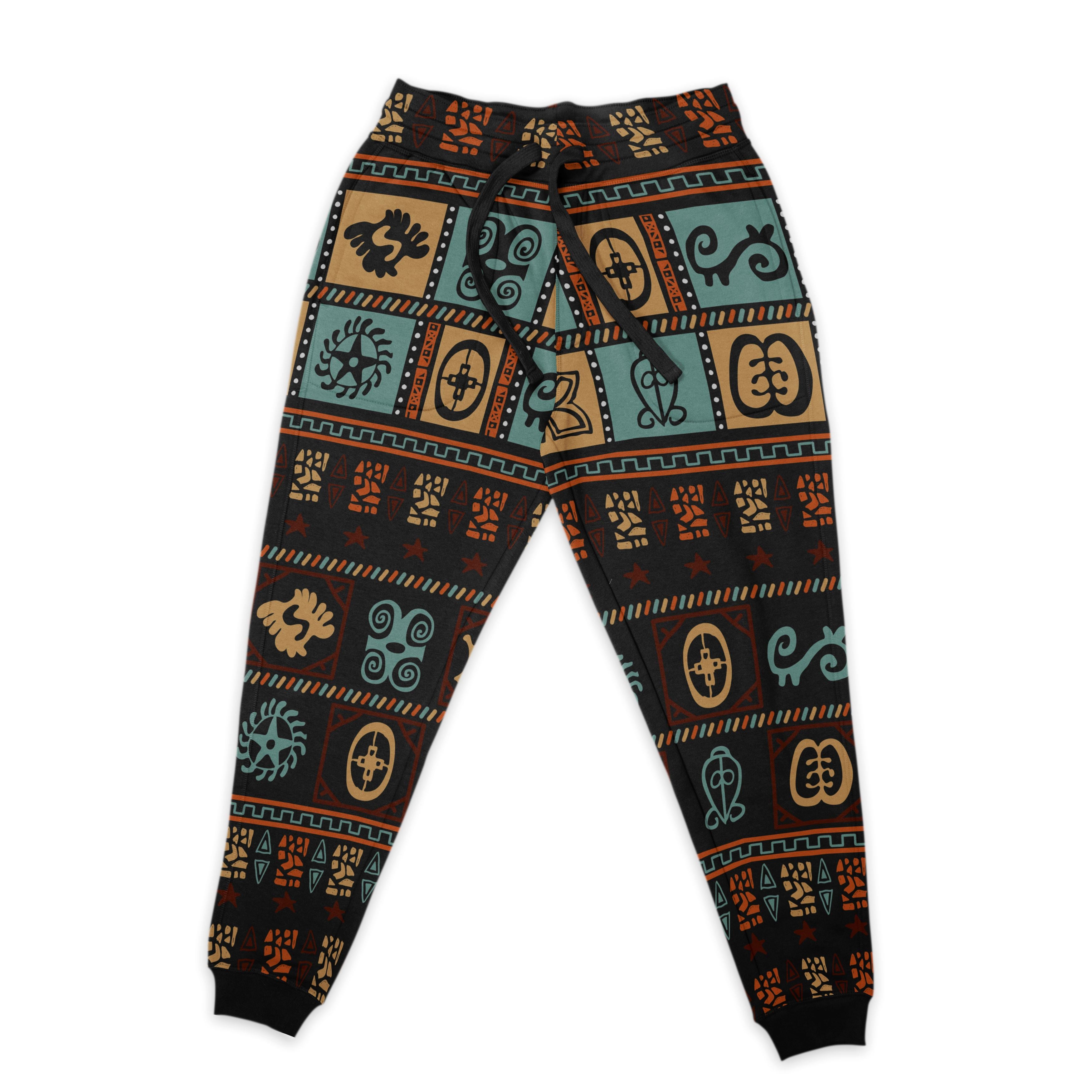 Vintage Adinkra Symbols Joggers Joggers Tianci 