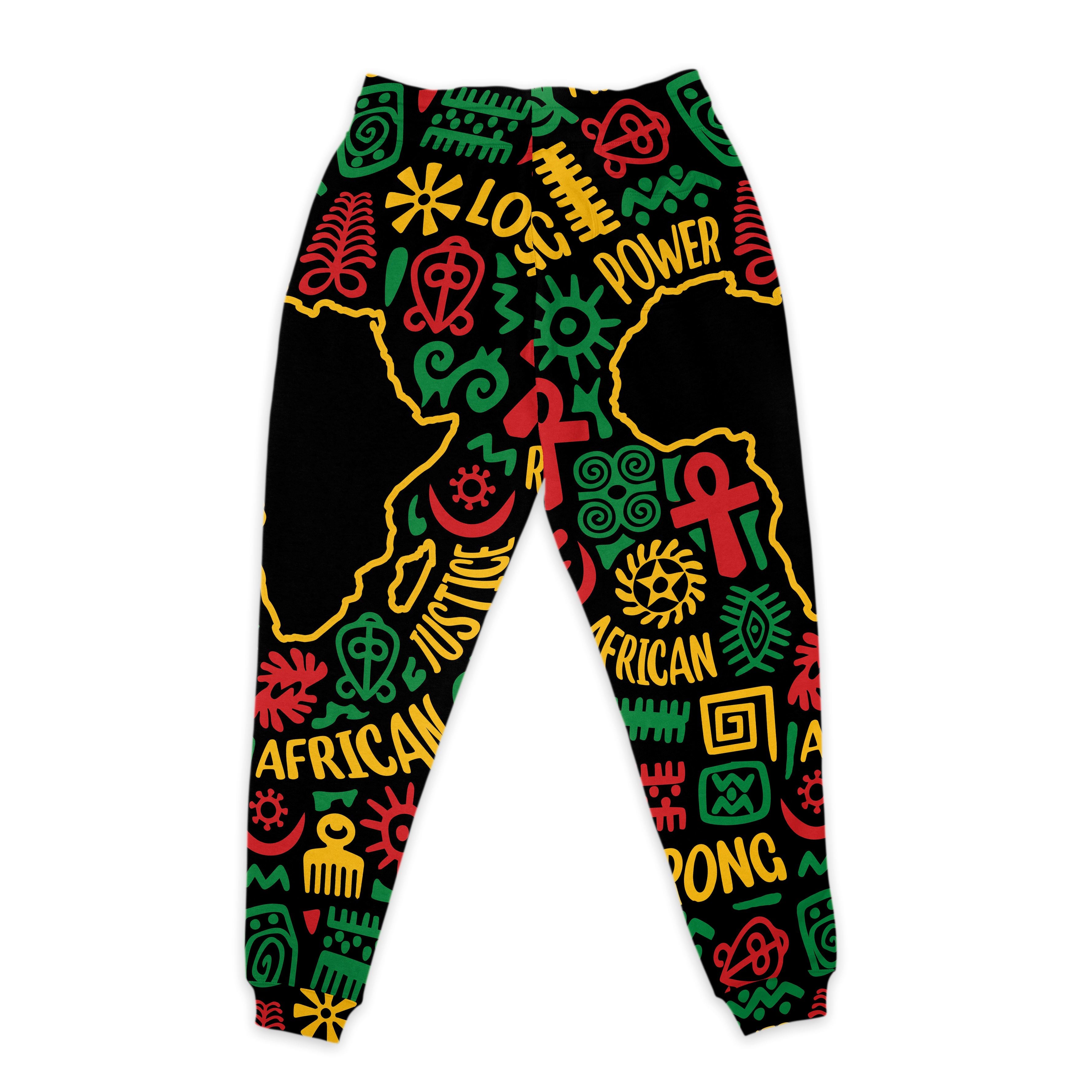 African Map Symbol Joggers Joggers Tianci 