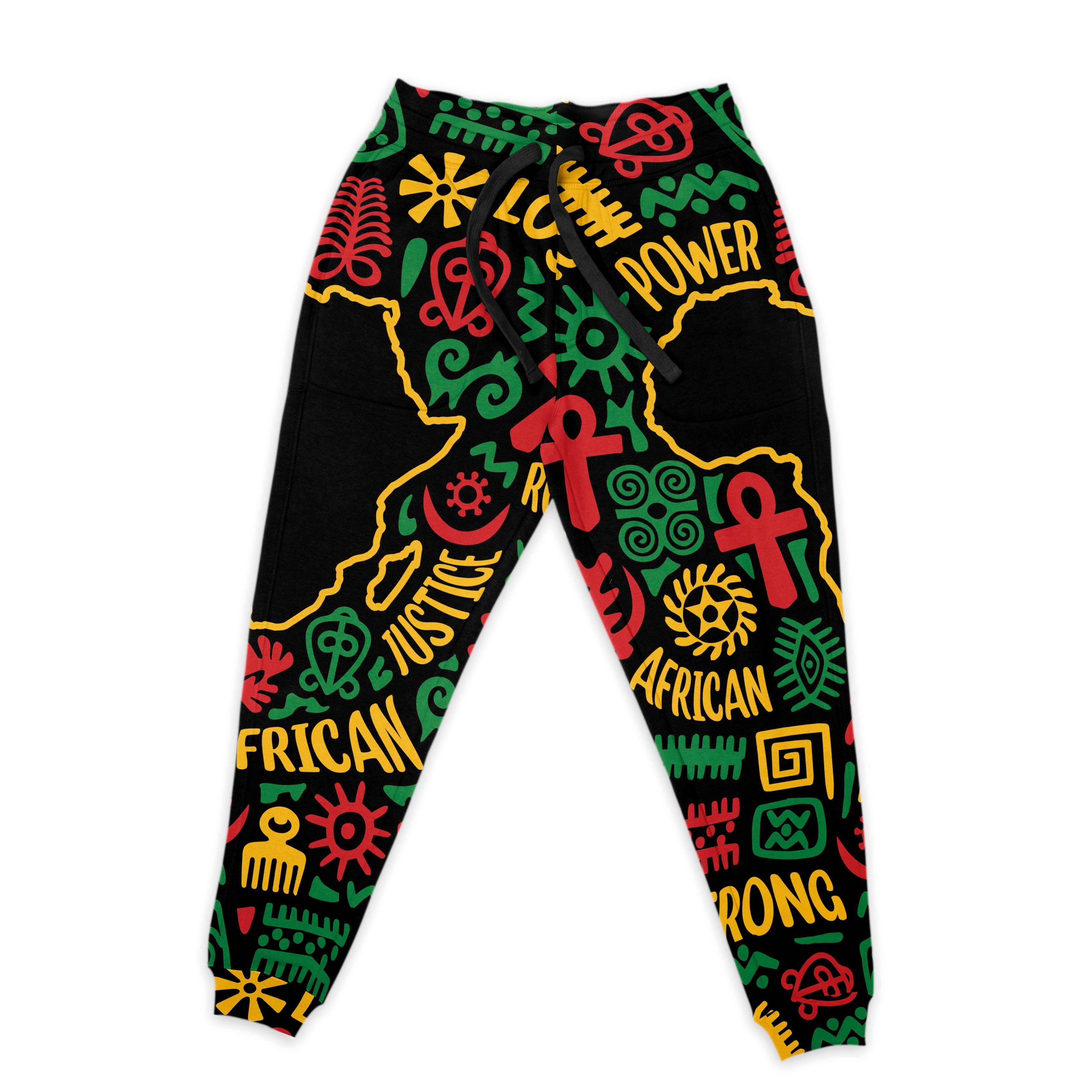 African Map Symbol Joggers Joggers Tianci 