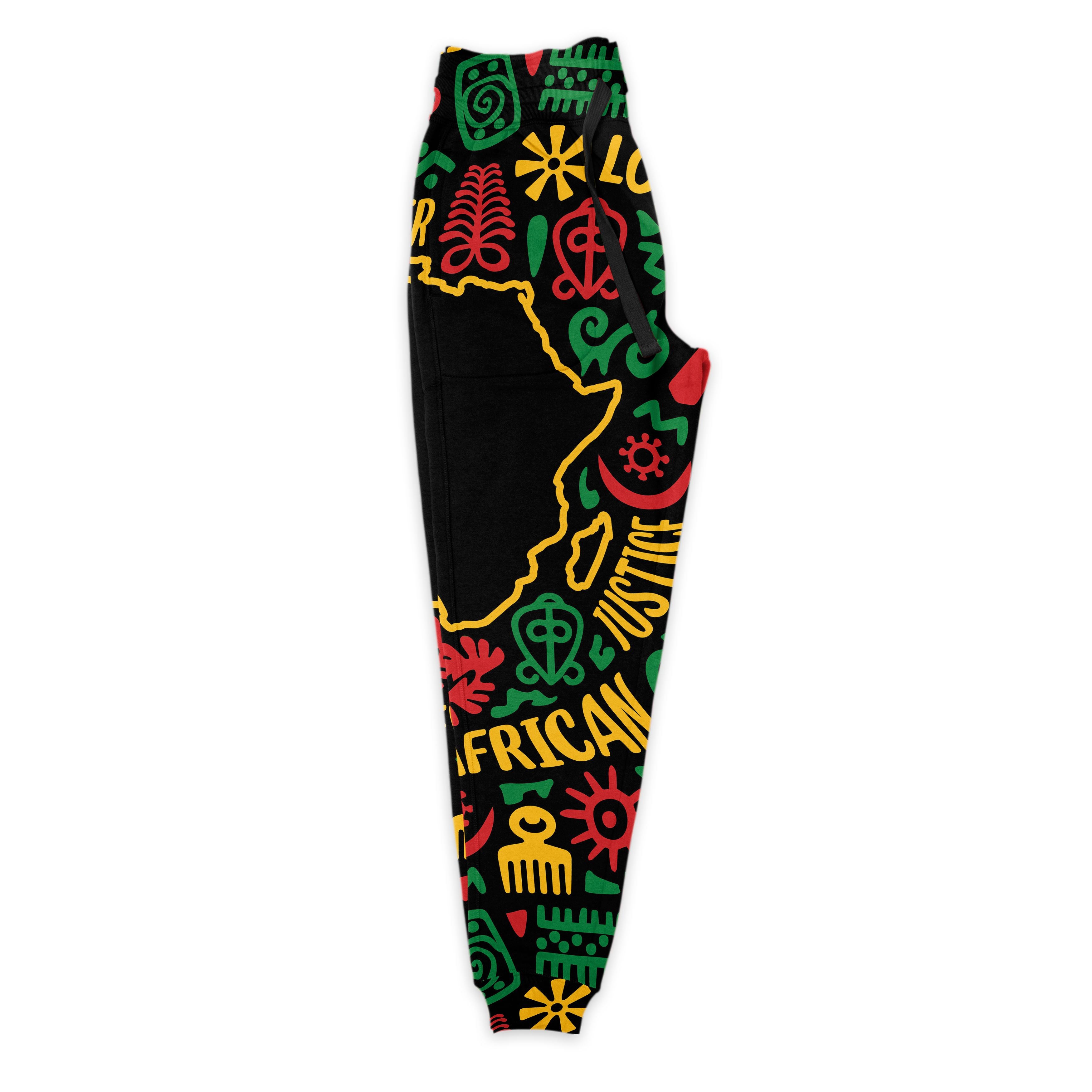 African Map Symbol Joggers Joggers Tianci 