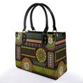 Ethnic African Geometric Pattern Leather Handbag Leather Handbag Highcommerce 