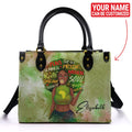 Personalized Black Girl Afro Leather Handbag Leather Handbag Highcommerce 