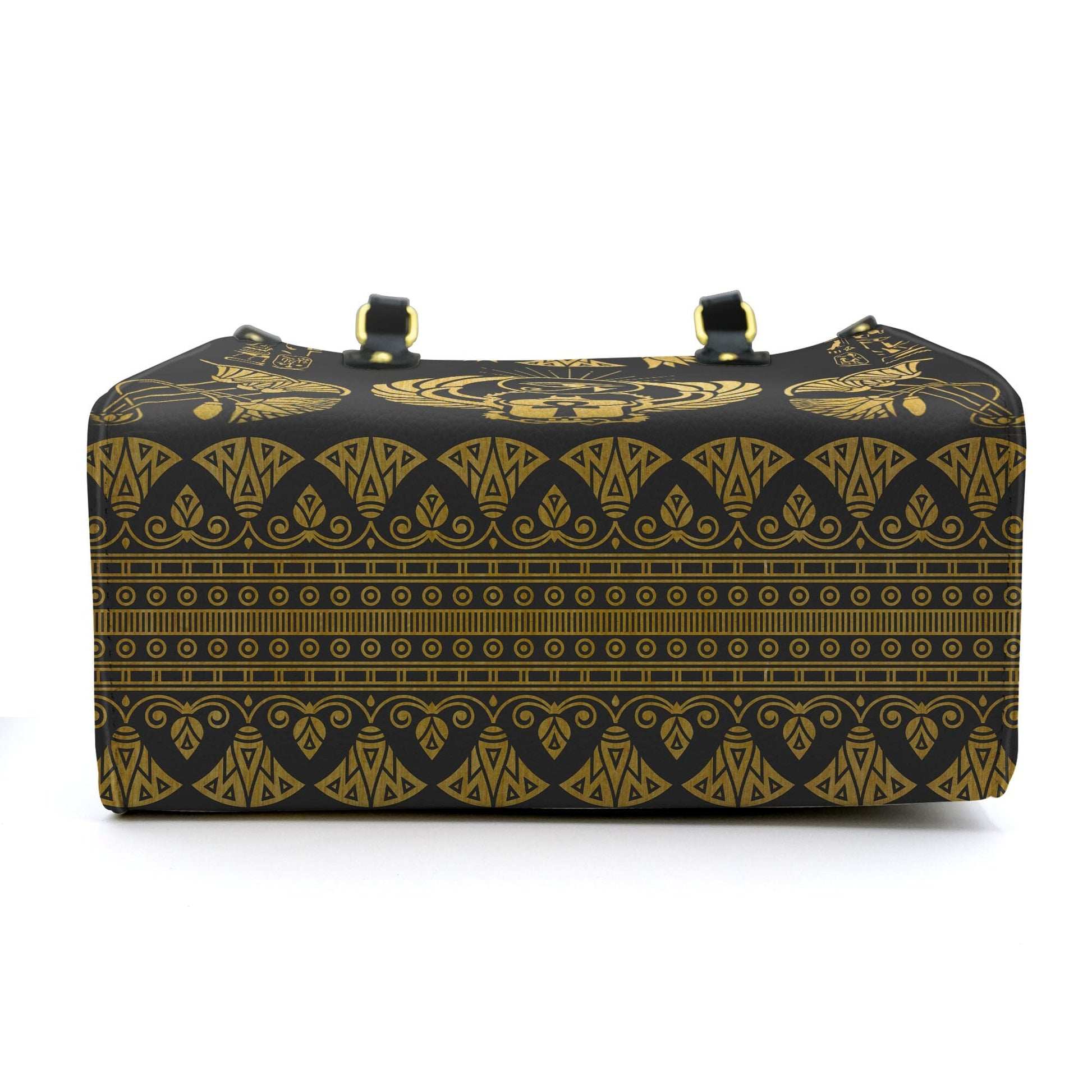 Gold Egyptian Pattern Leather Handbag Leather Handbag Highcommerce 