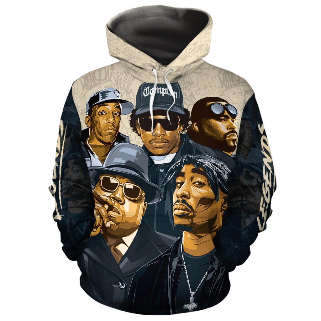 Hip Hop Legends 2 All-over Hoodie and Joggers Set Hoodie Joggers Set Tianci 